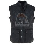 Mens Diamond Quilted Leather Vest