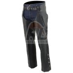 Mens Motorcycle Rider Leather Chap