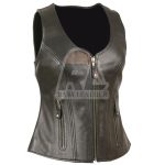 Women Premium Cowhide Leather Vest