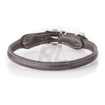 Soft Leather Round Dog Collar Hoopa Brown, 38-42cm, 8mm
